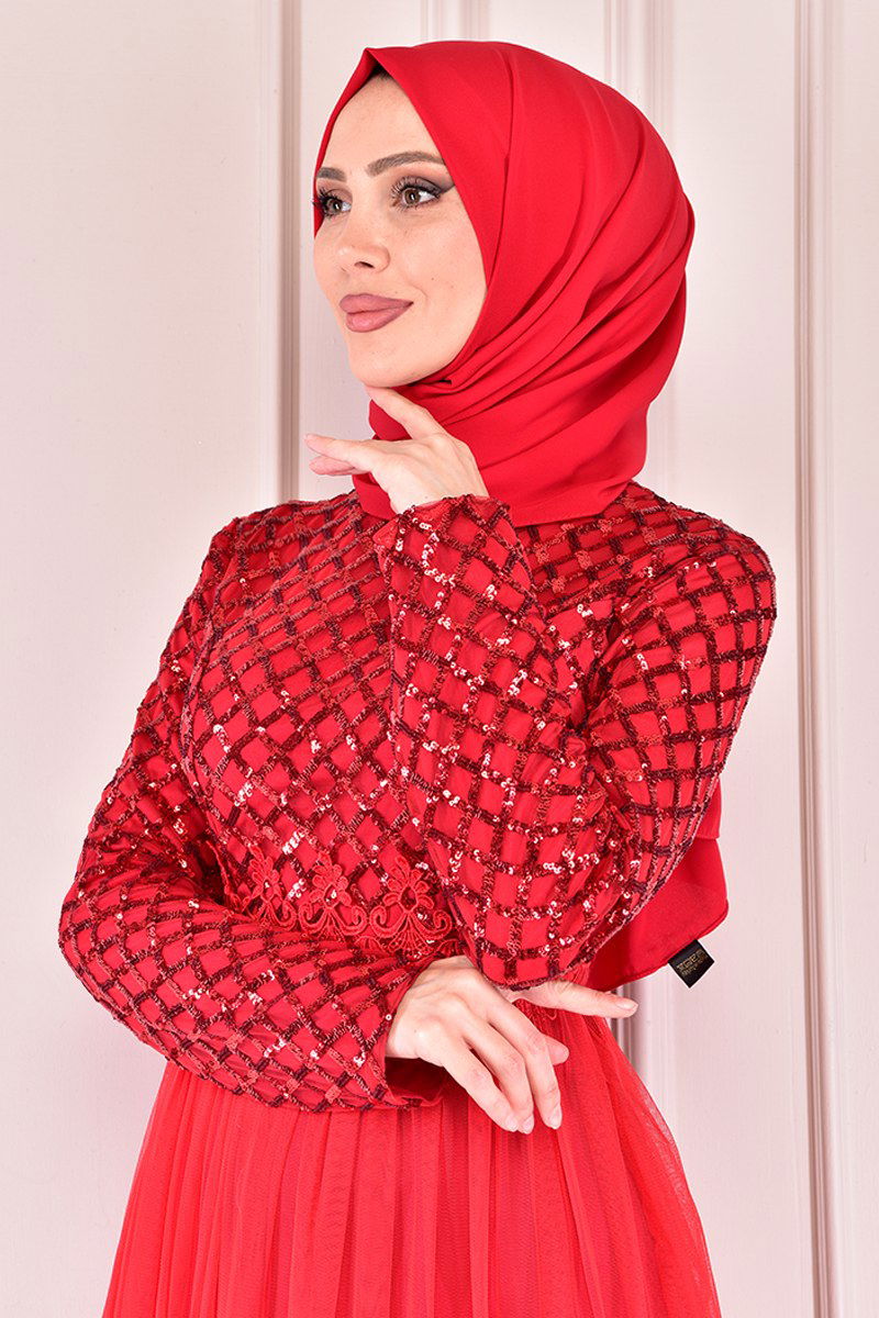 Robe discount rouge hijab