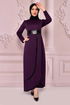 Scaly Dress Damson ASM2545 - Thumbnail