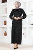 Scaly Evening dress Black ASM12020 - Thumbnail