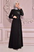 Scaly Evening dress Black ASM2524 - Thumbnail