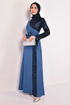 Scaly Evening dress Blue ASM2524 - Thumbnail