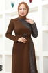 Scaly Evening dress Brown ASM2524 - Thumbnail