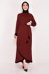 Scaly Evening dress Burgundy ASM2601 - Thumbnail