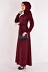 Scaly Evening dress Burgundy ASM2629 - Thumbnail