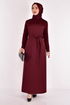 Scaly Evening dress Burgundy ASM2629 - Thumbnail