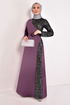 Scaly Evening dress Dark Lilac ASM2524 - Thumbnail