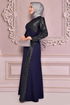 Scaly Evening dress Indigo ASM2524 - Thumbnail