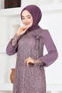 Scaly Evening dress Lilac ASM12020 - Thumbnail