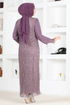 Scaly Evening dress Lilac ASM12020 - Thumbnail