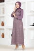 Scaly Evening dress Lilac ASM12020 - Thumbnail