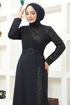 Scaly Evening dress Navy blue ASM2524 - Thumbnail