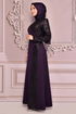 Scaly Evening dress Purple ASM2524 - Thumbnail