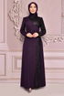 Scaly Evening dress Purple ASM2524 - Thumbnail