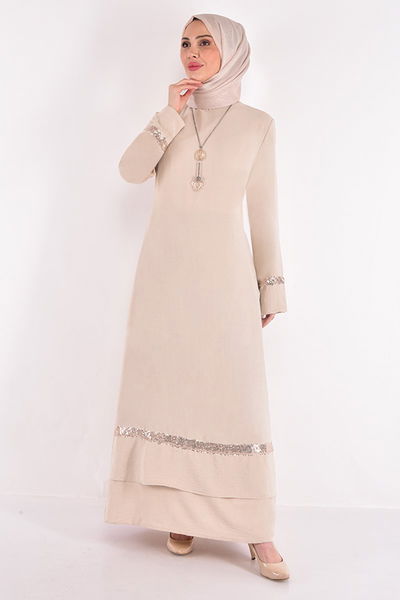 ASM - Scaly Ferace Dress Beige ASM2579