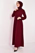 Scaly Ferace Dress Burgundy ASM2621 - Thumbnail