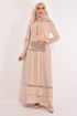 Scaly Ferace Dress Cream ASM2579 - Thumbnail