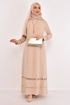 Scaly Ferace Dress Cream ASM2579 - Thumbnail