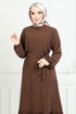 Schlagzeile Reifen Aerobin Kleid 009MR1077-M Kaffee - Thumbnail