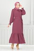 Schlagzeile Reifen Aerobin Kleid 401ART1044-M Dunkel Rose Kurusu - Thumbnail