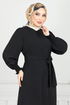 Schlagzeile Reifen Aerobin Kleid 401ART1044-M Schwarz - Thumbnail