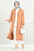 Schlagzeile Reifen Cardigan Kap 001MR1077-M Latte - Thumbnail