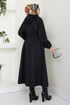 Secret Buttoned Up Coat 0502BGS895-M Anthracite - Thumbnail