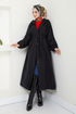 Secret Buttoned Up Coat 0502BGS895-M Anthracite - Thumbnail