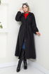 Secret Buttoned Up Coat 0502BGS895-M Anthracite - Thumbnail