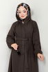 Secret Buttoned Up Coat 0502BGS895-M Coffee - Thumbnail