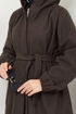 Secret Buttoned Up Coat 0502BGS895-M Coffee - Thumbnail