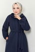 Secret Buttoned Up Coat 0502BGS895-M Laci - Thumbnail