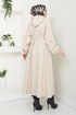 Secret Buttoned Up Coat 0502BGS895-M The Stone - Thumbnail