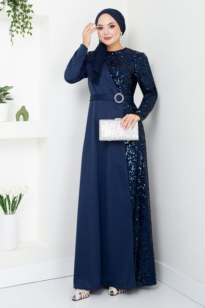 ASM - Sequin Detail Dress Navy blue ASM2516