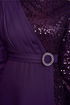 Sequin Detail Dress Purple ASM2516 - Thumbnail