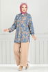 Shirt Collared Patterned Team 1573LNA1042-M Blue - Thumbnail