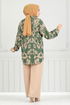 Shirt Collared Patterned Team 1573LNA1042-M Khaki - Thumbnail