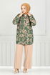 Shirt Collared Patterned Team 1573LNA1042-M Khaki - Thumbnail