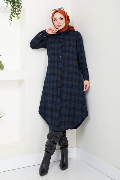 MRV B.R.Z. - Shirt Collared Plaid Tunic 2003BRZ981-M Laci