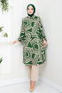 Shirt Collared Viscose Tunic 2354BGS895-M Emerald&Vision - Thumbnail