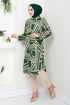 Shirt Collared Viscose Tunic 2354BGS895-M Emerald&Vision - Thumbnail