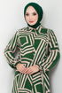 Shirt Collared Viscose Tunic 2354BGS895-M Emerald&Vision - Thumbnail