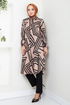 Shirt Collared Viscose Tunic 2354BGS895-M Vision & Black - Thumbnail