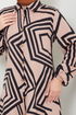 Shirt Collared Viscose Tunic 2354BGS895-M Vision & Black - Thumbnail