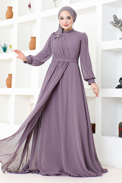 MDY - Şifon Abiye MDY4858 Lila