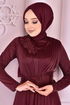 Silbrig Abendkleid Bordeaux ASM21040 - Thumbnail