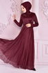 Silbrig Abendkleid Bordeaux ASM21040 - Thumbnail