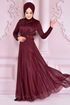 Silbrig Abendkleid Bordeaux ASM21040 - Thumbnail