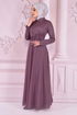 Silbrig Abendkleid Dunkel Rose Kurusu ASM21040 - Thumbnail