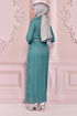 Silbrig Abendkleid Mint END5515 - Thumbnail