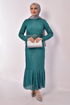 Silbrig Abendkleid Mint END5516 - Thumbnail